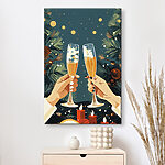 Tableaux Paire de mains tenant des coupes de champagne
