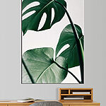 Tableaux Feuilles luxuriantes sur fond clair