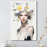 Tableaux Femme avec des fleurs dans les cheveux