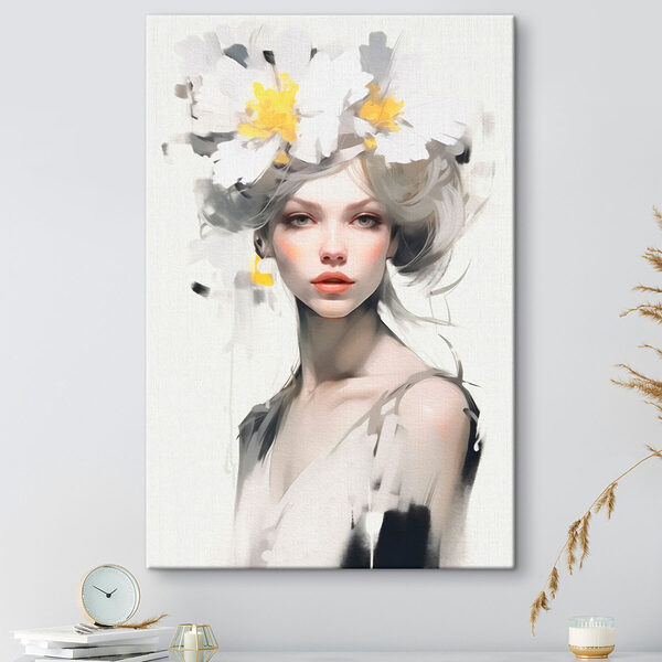 Femme avec des fleurs dans les cheveux Tableaux Femme avec des fleurs dans les cheveux