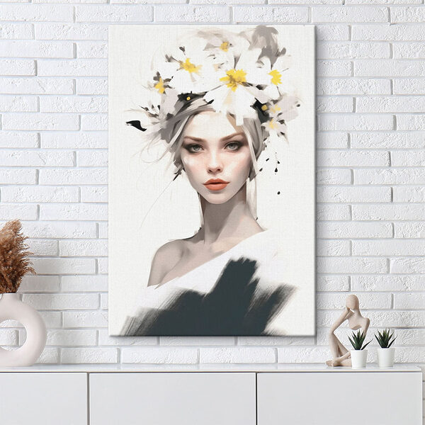 Femme avec des fleurs dans les cheveux Tableaux Femme avec des fleurs dans les cheveux