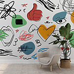 Papier peint Collection d'objets de différentes couleurs