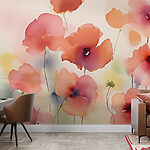 Papier peint Peinture de fleurs