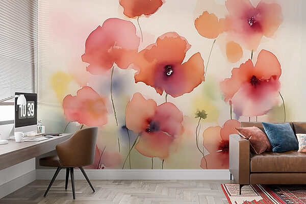 Peinture de fleurs Papier peint Peinture de fleurs