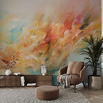 Papier peint Peinture colorée d'un nuage de peinture