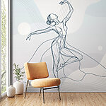 Papier peint Dessin d'une femme qui danse