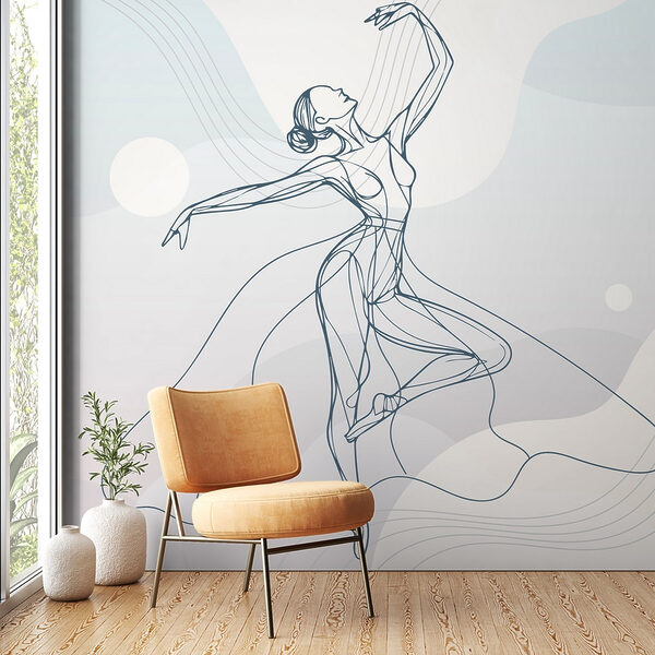 Dessin d'une femme qui danse Papier peint Dessin d'une femme qui danse