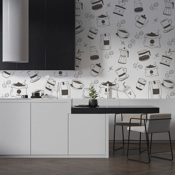 Papier peint Modèle de café et de thé