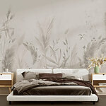 Papier peint Textures botaniques douces dans des tons sourds