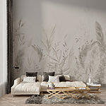 Papier peint Textures botaniques douces dans des tons sourds