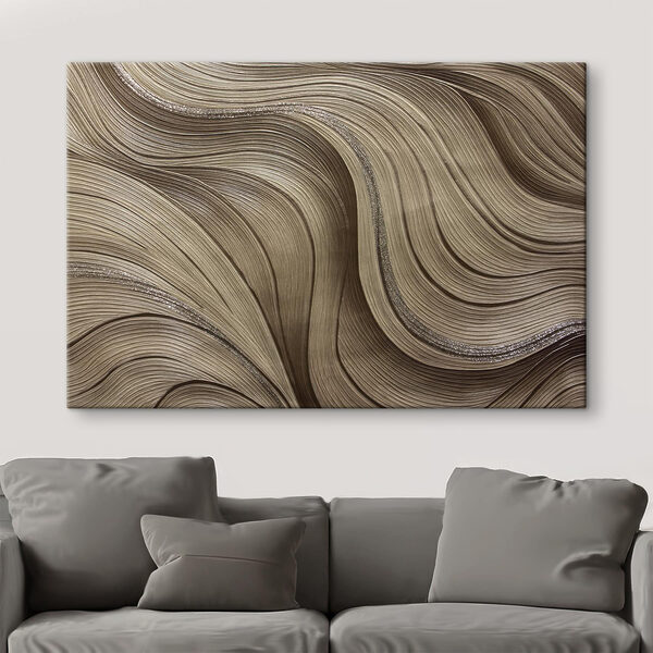 Des lignes fluides dans des tons terreux Tableaux Des lignes fluides dans des tons terreux