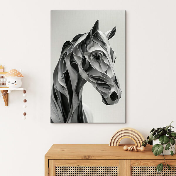 Tête de cheval en papier Tableaux Tête de cheval en papier