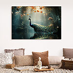 Tableaux Paon dans un étang