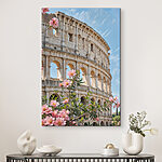Tableaux Bâtiment avec arcs et fleurs