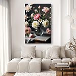 Tableaux Vase de fleurs sur une table