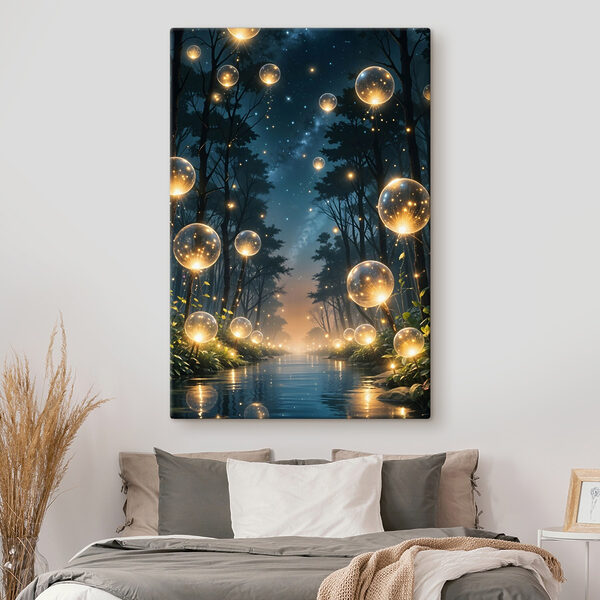 Bulles lumineuses dans une forêt Tableaux Bulles lumineuses dans une forêt