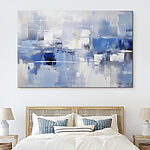 Tableaux Mur bleu et blanc