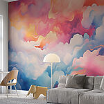 Papier peint Nuages colorés dans le ciel
