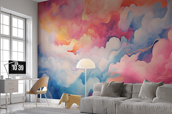 Nuages colorés dans le ciel Papier peint Nuages colorés dans le ciel