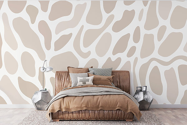 Motif blanc et marron Papier peint Motif blanc et marron