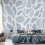 Papier peint Motif blanc et gris
