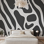 Papier peint Motif abstrait de vagues monochromes.