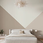 Papier peint Triangle blanc et gris