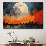 Tableaux Peinture d'une lune et d'un feu