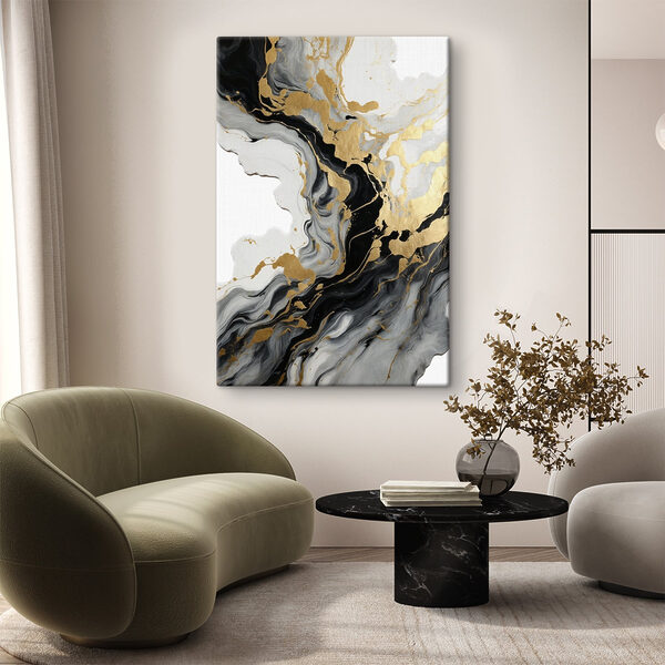 Art abstrait en noir et blanc Tableaux Art abstrait en noir et blanc