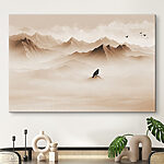 Tableaux Oiseau au sommet d'une montagne