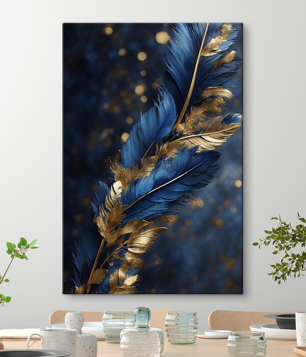 Plumes élégantes sur fond sombre Tableaux Plumes élégantes sur fond sombre