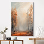 Tableaux Forêt brumeuse avec des arbres