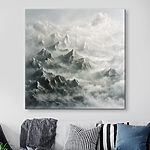 Tableaux Chaîne de montagnes avec nuages