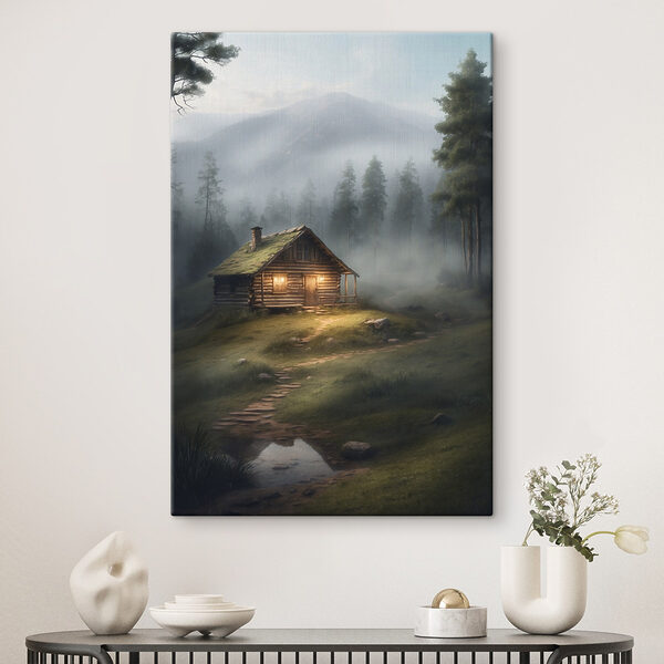 Tableaux Cabane en rondins dans les bois