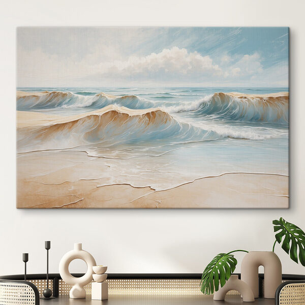 Vagues s'écrasant sur une plage Tableaux Vagues s'écrasant sur une plage