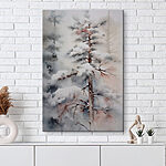 Tableaux Arbre enneigé dans une forêt