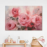 Tableaux Peinture de roses roses