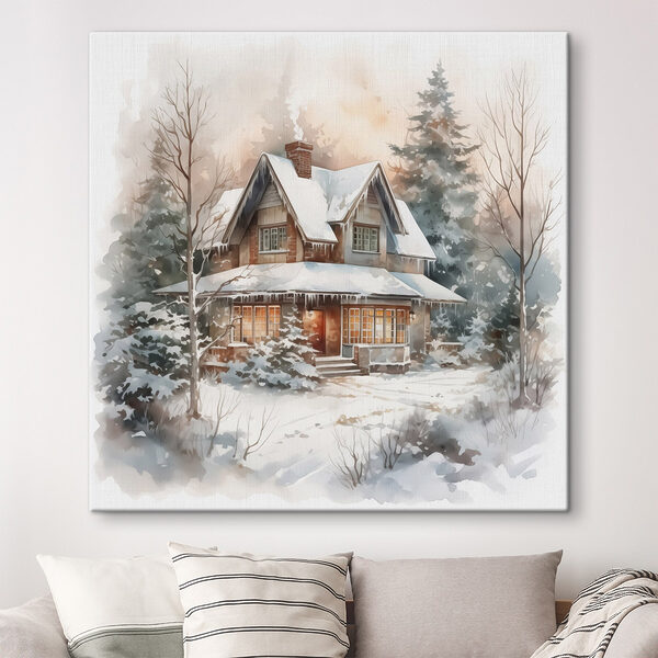 Maison dans la neige Tableaux Maison dans la neige