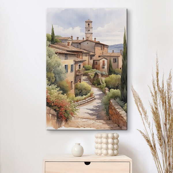 Aquarelle d'un village Tableaux Aquarelle d'un village