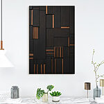 Tableaux Mur en bois noir et brun