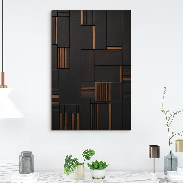 Mur en bois noir et brun Tableaux Mur en bois noir et brun