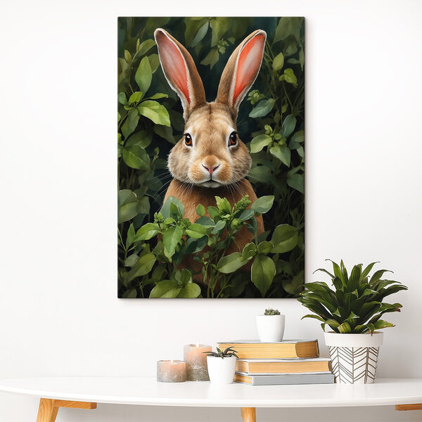 Lapin dans les buissons Tableaux Lapin dans les buissons