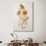 Tableaux Peinture de tournesols sur fond blanc