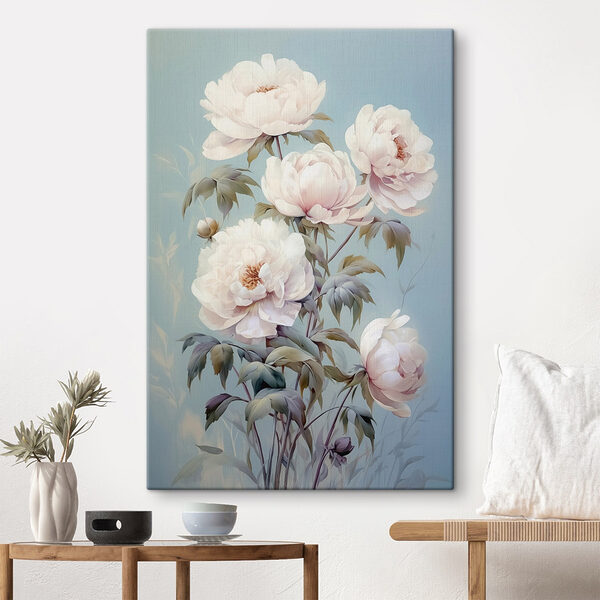 Peinture de fleurs blanches Tableaux Peinture de fleurs blanches