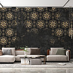 Papier peint Motifs complexes sur fond sombre