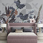 Papier peint Arrangement floral sur un fond mat