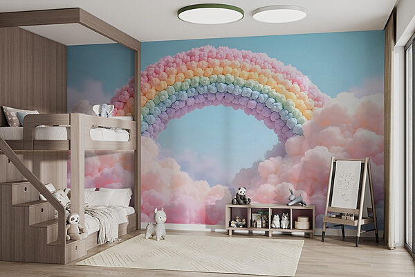 Arc-en-ciel fait de nuages Papier peint Arc-en-ciel fait de nuages