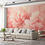 Papier peint Fleurs délicates dans des tons pastels