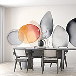 Papier peint Groupe de cercles transparents