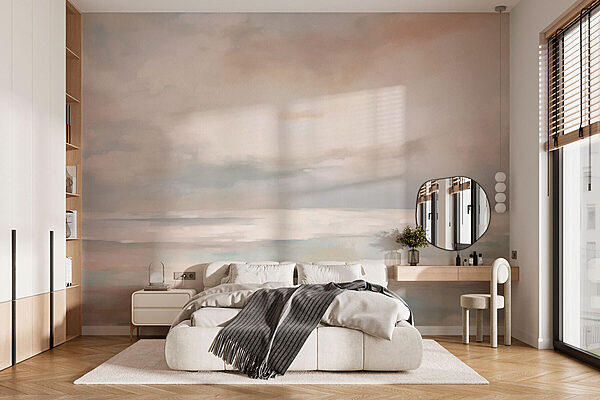 Peinture d'un ciel nuageux Papier peint Peinture d'un ciel nuageux